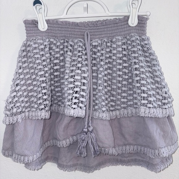 White Cabana Layered Lavender Eyelet Skirt - Picture 8 of 14